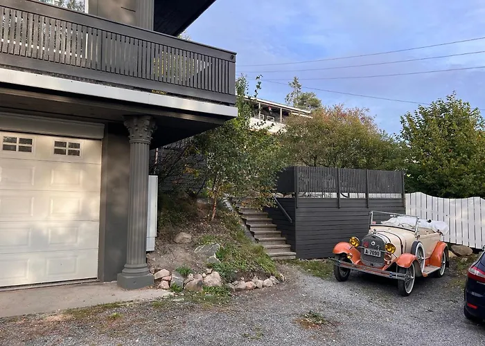 호텔 Vestre Haugen House Sentralt Gratis Privat Parkering